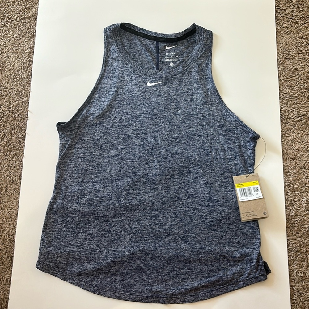NWT heathered blue nike tank top